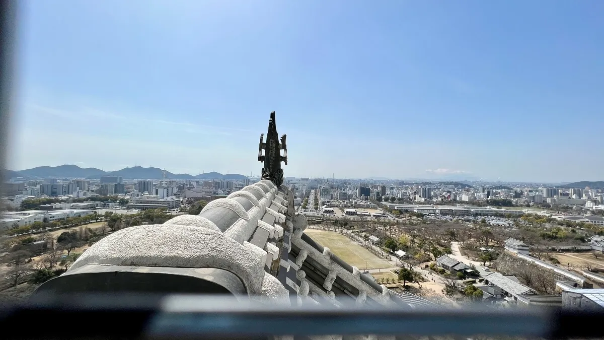 천수각에서의 전망