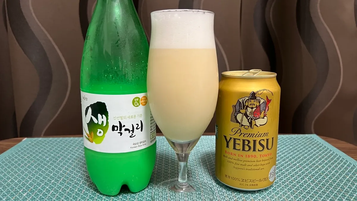 막걸리+삿포로 에비스 맥주