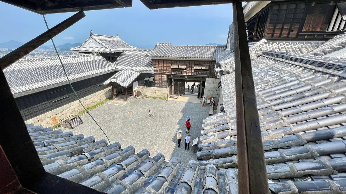 연립식 천수각의 구조를 볼 수 있다